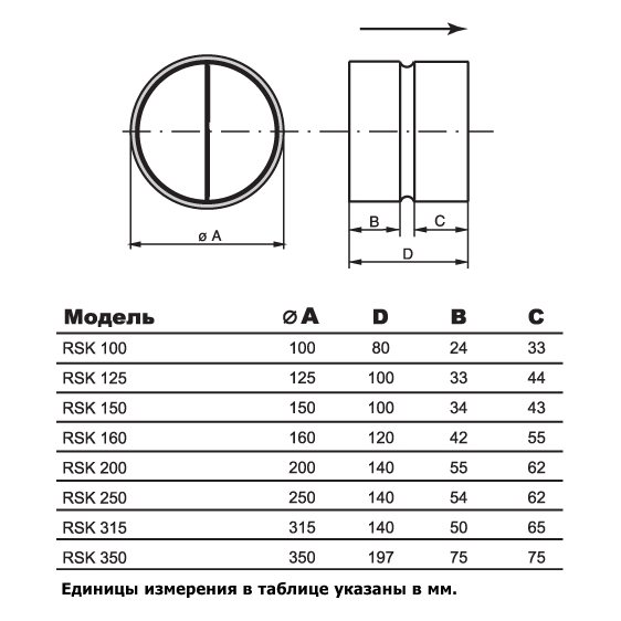 RSK-400 клапан обратный (RU)