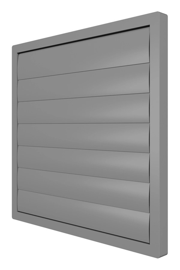 Выход стенной КФ фланец D355 жалюзи 410x410 ASA серый ERA