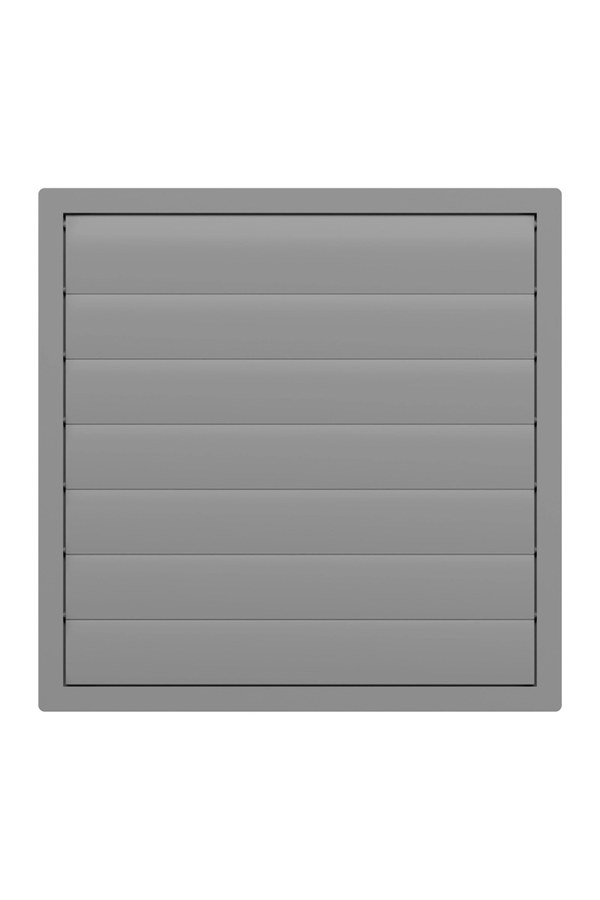 Выход стенной КФ фланец D355 жалюзи 410x410 ASA серый ERA