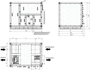 Приточно-вытяжная установка с роторным рекуператором RWN-RR-2700(50c)-ЕС-НЕ5,6-Vertical(N)